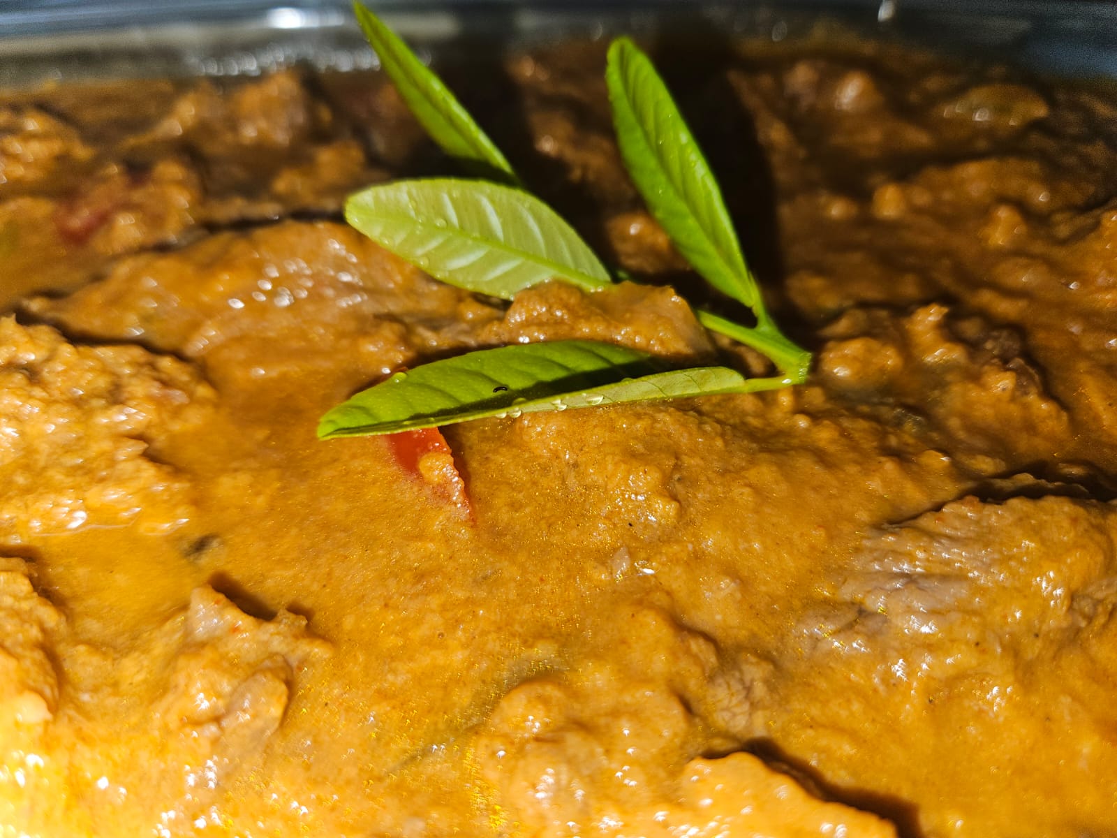 Delicious curry being enjoyed