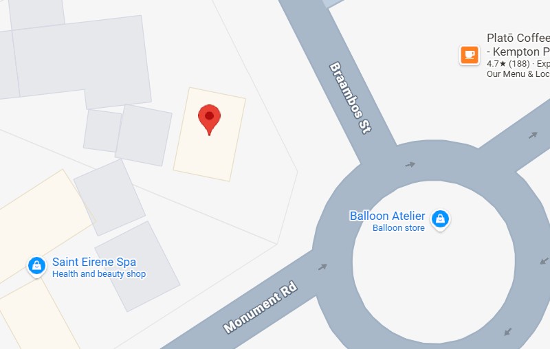 Map showing Chillin' Affairs location on BraamBos Street, Glen Marais